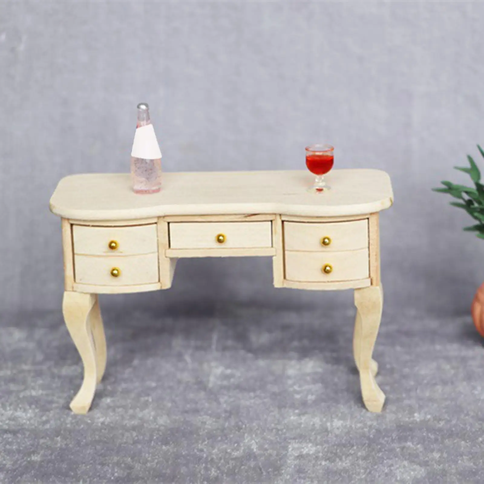 Maison de poupée Miniature non peinte, modèle de bureau pour maison, chambre à coucher, salon, 1/12