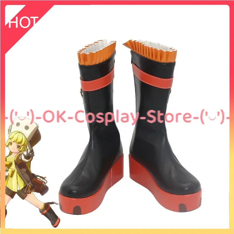 

[Сделано на заказ] обувь для косплея на крючках, ботинки для косплея Honkai Star Rail, карнавальный реквизит на Хэллоуин, обувь из искусственной кожи