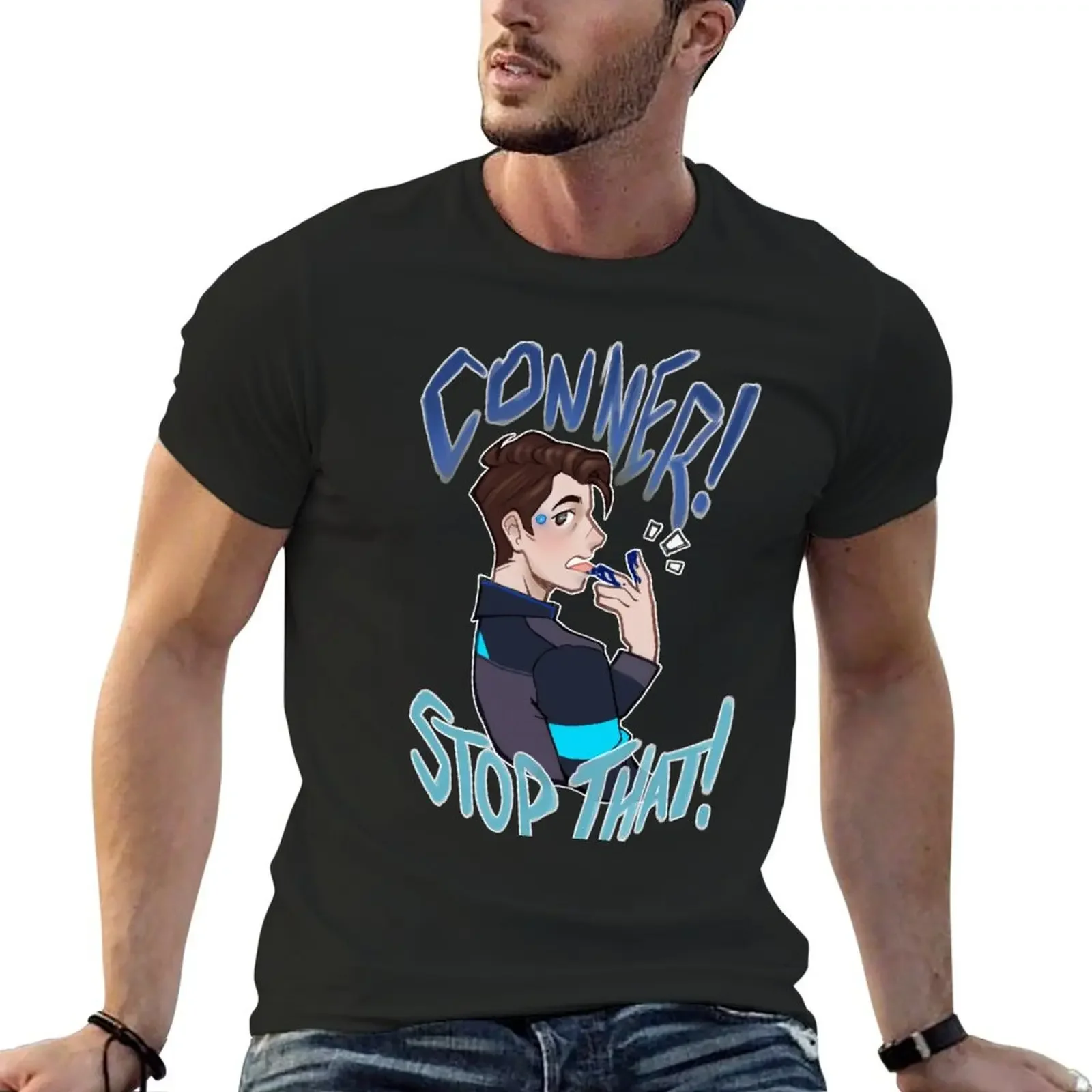 

Conner! stop that!! T-Shirt anime boys whites sweat sublime vintage t shirt men