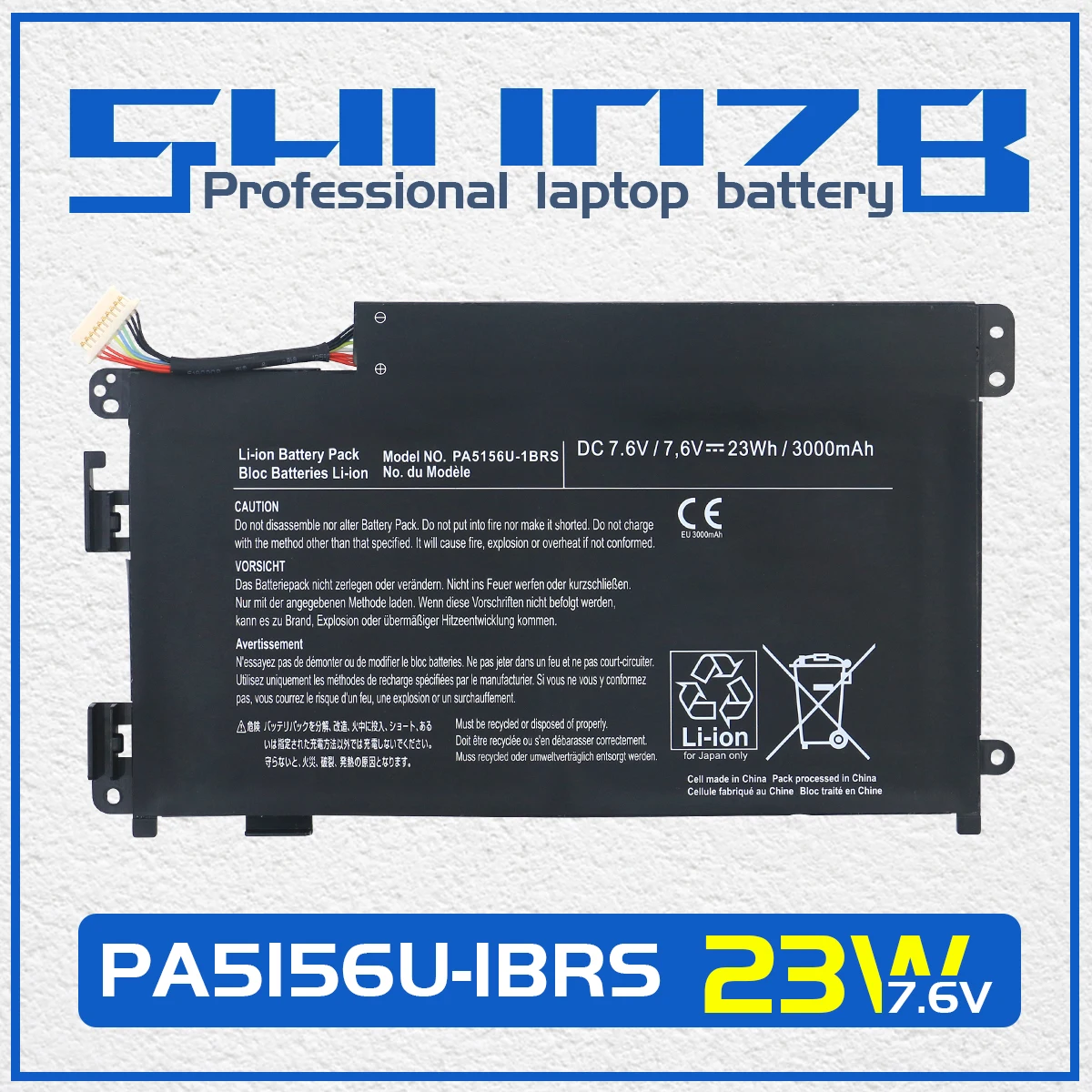 

SHUOZB PA5156U-1BRS Laptop Battery For Toshiba Satellite Click W35DT W35DT-A3300 W30DT-A100 W30T-A Series 7.6V 23Wh 3000MAH