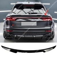 Rear Trunk Center Spoiler Wing For Audi Q8 SQ8 RSQ8 Gloss Black Tail Gate Trunk Window Middle Splitter Diffuser Lip 2019-2025