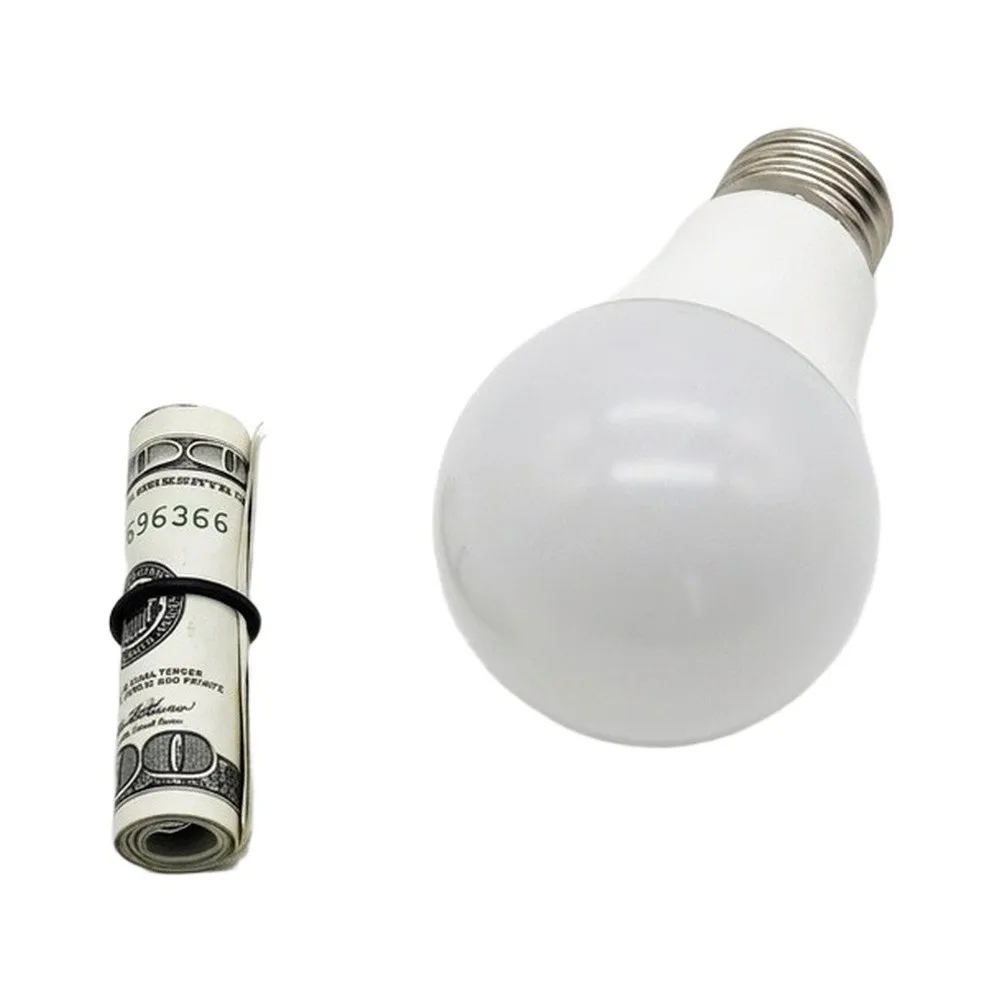 Realistic Light Bulb Money Jar Constructed to Resemble Standard Bulb Size and Shape With Internal Storage Capability