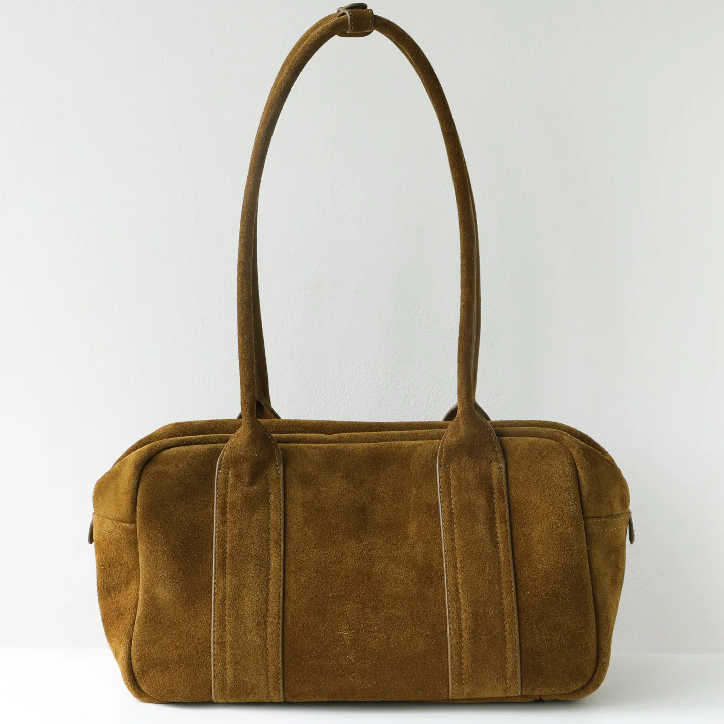 FIRMRANCH 2026 Autumn/Winter Suede Cowhide Minimalist Toast Design Shoulder Bag Commuter Large Capacity Women's Purse