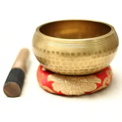 Nepal Handmade Tibet Buddha Sound Bowl Yoga Meditation Chanting Bowl Brass Chime Handicraft Music Therapy Tibetan Singing Bowl