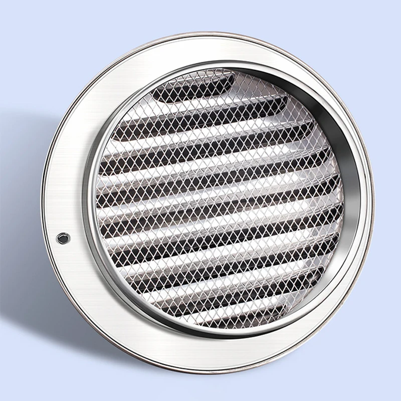 Runde Wandlüftungsabdeckung aus Edelstahl, Abluftgitter für Trockner, für HVAC, Badezimmer, Küche – Detail 11
