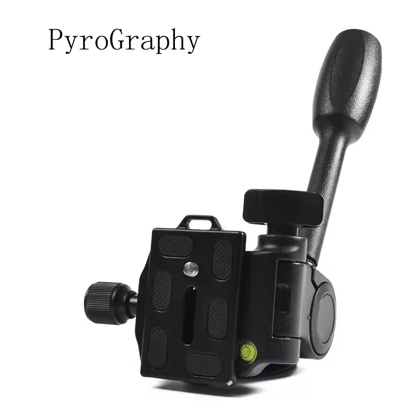 

PyroGraphy Panoramic Fluid Head Metal 3D Supports Side Shooting Vertical Shooting for DSLR Cameras Mirrorless Cameras Smartphone