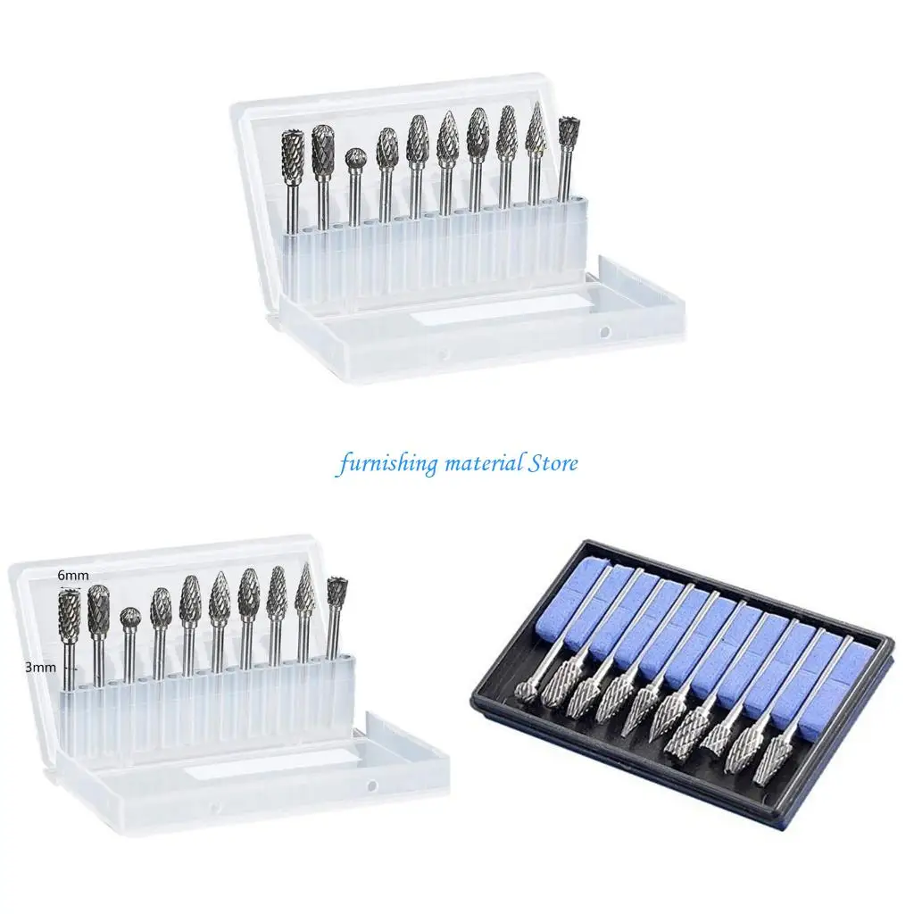 Y5GD Profesional 10pieces Rotary Alloy Head Head Deburring Tool