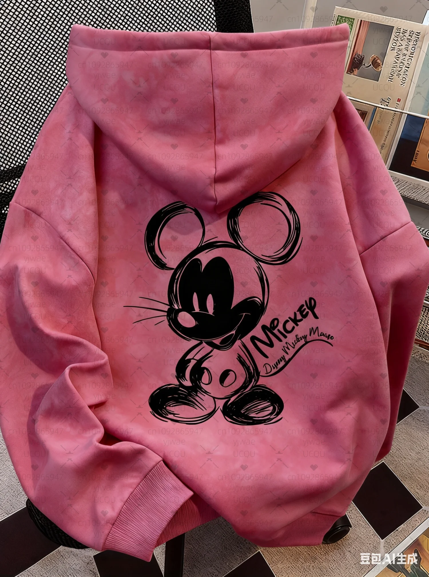 2025 Merry Christmas Graphic Topolino Felpa con cappuccio da donna Felpa con cappuccio Felpa con cappuccio All-Match Donna Abbigliamento donna