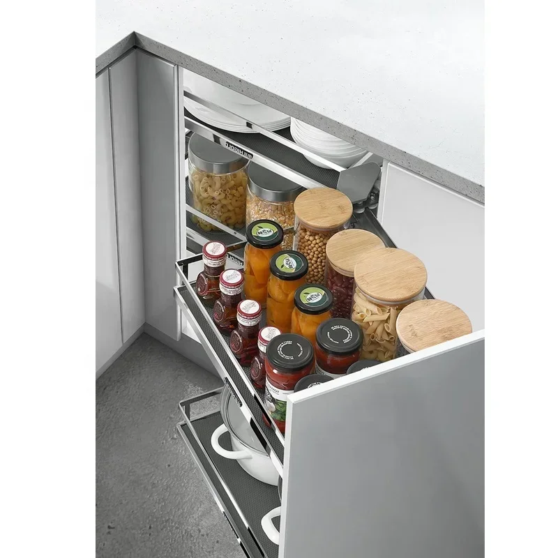 Kitchen Corner Basket Cabinet Organizer Full Bedroom Storage Basket Wall Mounted Foldable Waste Paper Basket White
