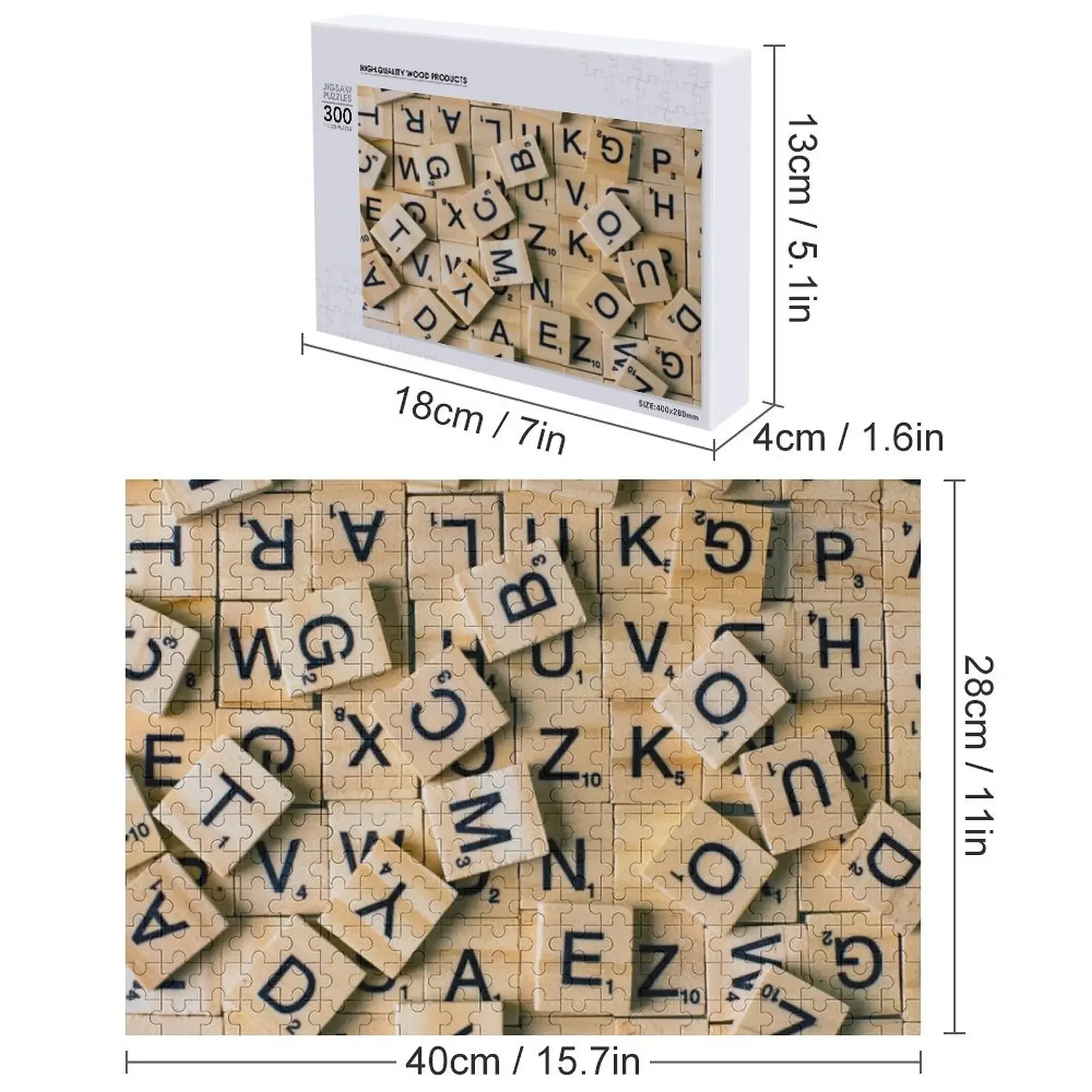 Altri piastrelle con lettere in legno Puzzle Foto personalizzata Personalizza foto Puzzle personalizzato con foto in legno personalizzate
