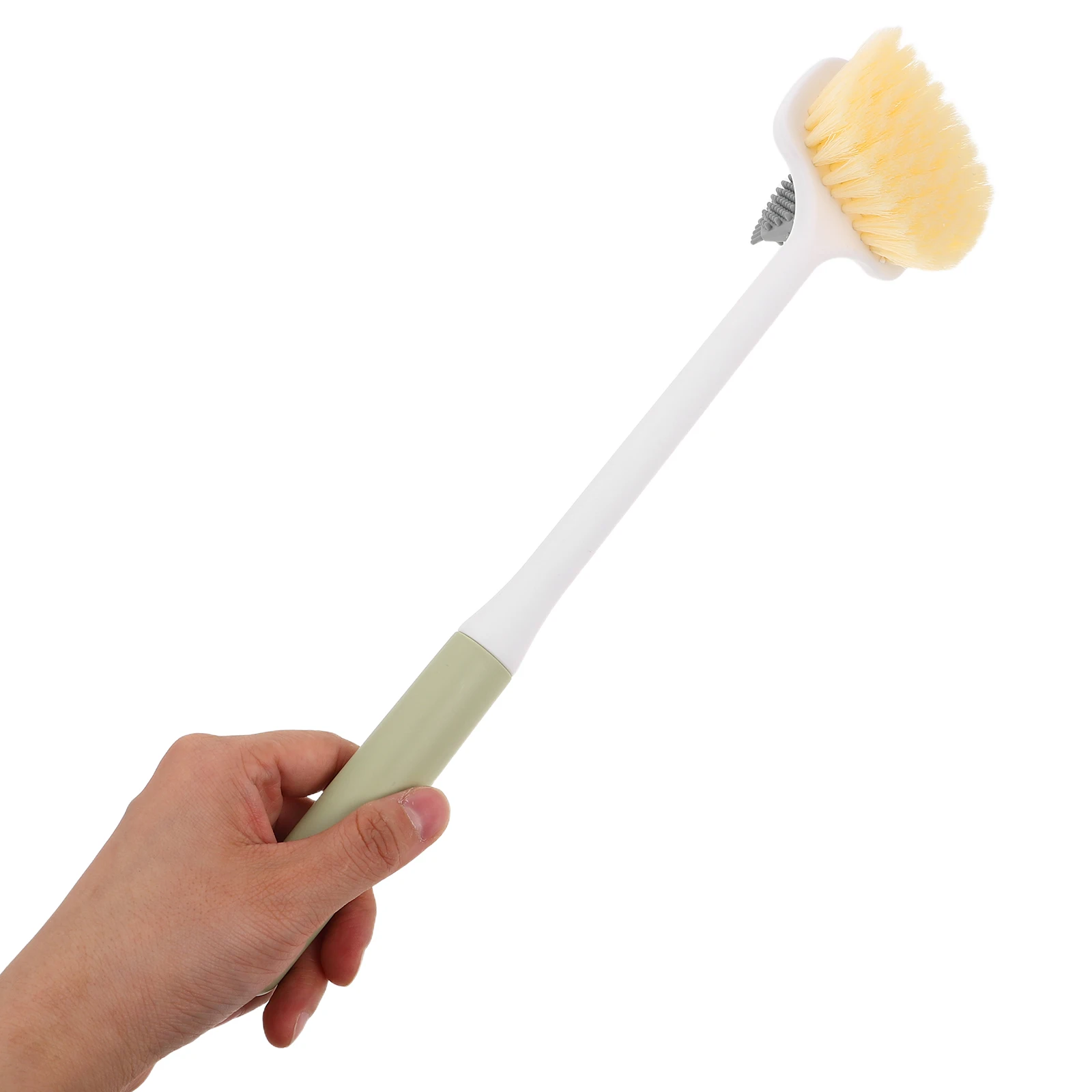 

Foot Scrubber Soft Bristle Double Sided Silicone Long Handle Shower Bath Brush for Exfoliation Dead Skin Removal Foot Washer and