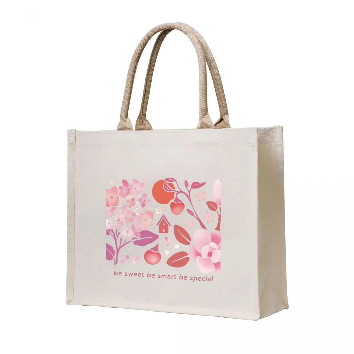 

Be Sweet Be Smart Be Special Tote Bag Canvas bags for women Handbags eco bag folding