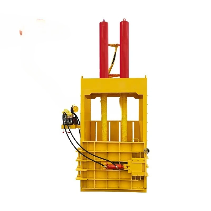 

Small scrap metal baler cardboard box plastic can baler waste paper clothing recycling