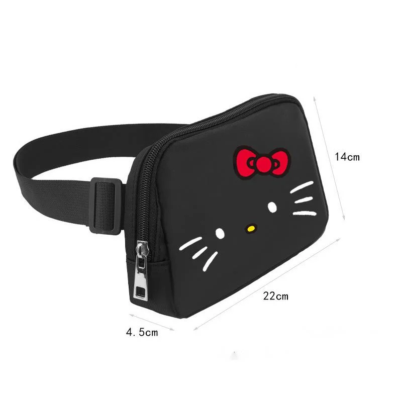 Sanrio Hello Kitty Fashion Waist Pack Nylon Waterproof Summer Outdoor Running Sports Chest Bag For Women Korean Hip Sack 7 Color