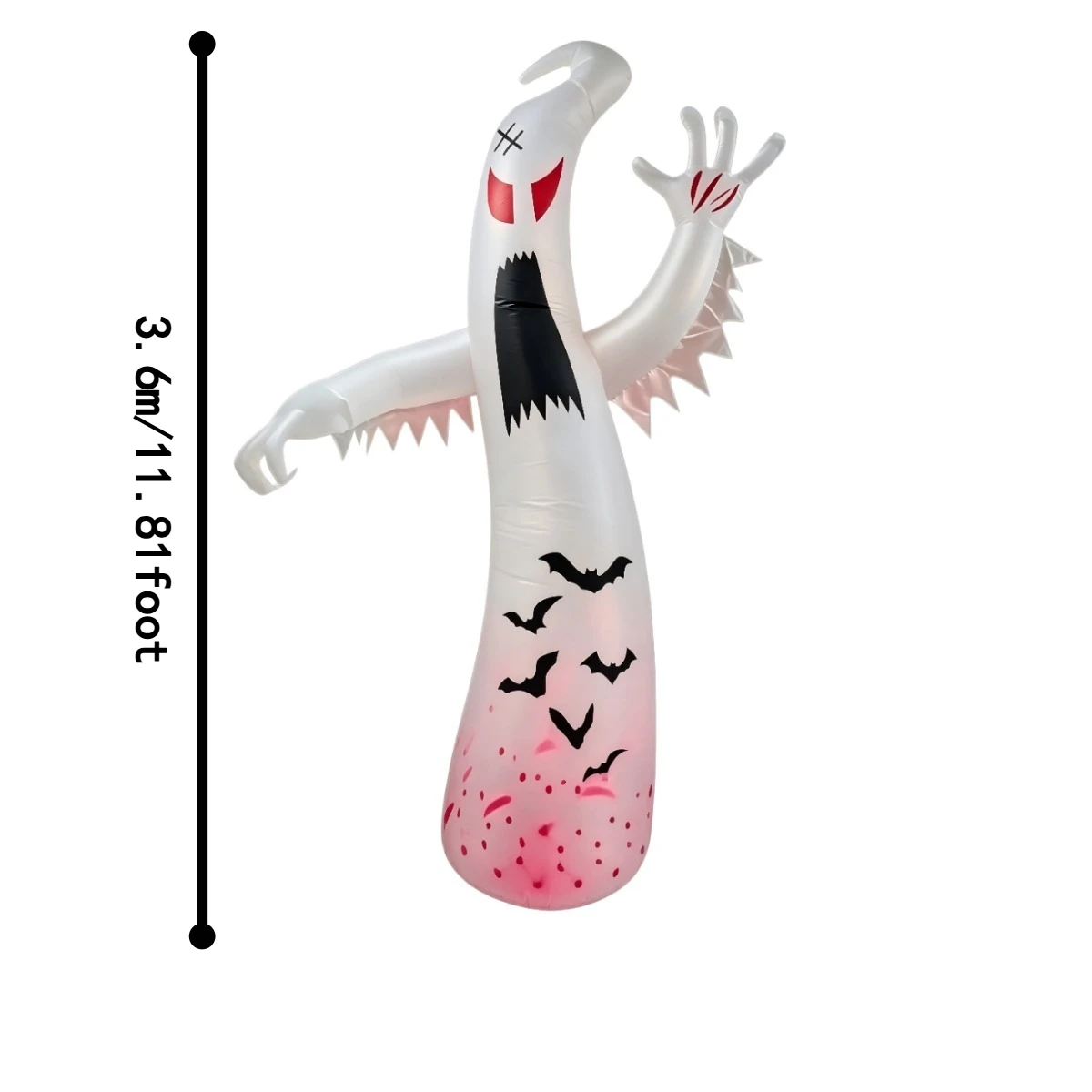 Halloween Large Scary Ghost Outdoor Holiday Decorations LED Inflatable Model For Backyard Garden Halloween Party Decor
