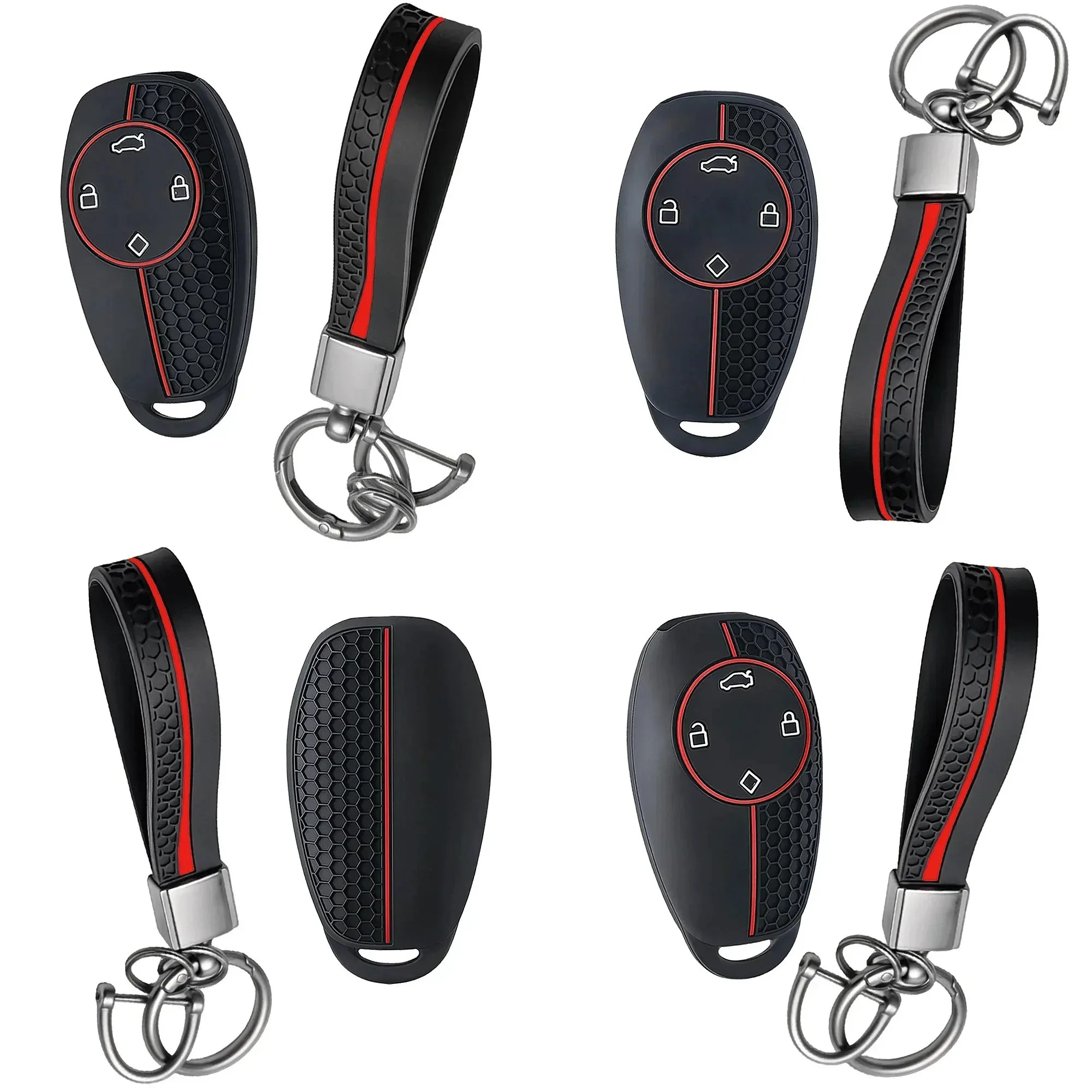 Silicone Car Key Fob Cover For Zero Run T03 C11 S01 C01 2022 4 Button Remote Key Case Keychain