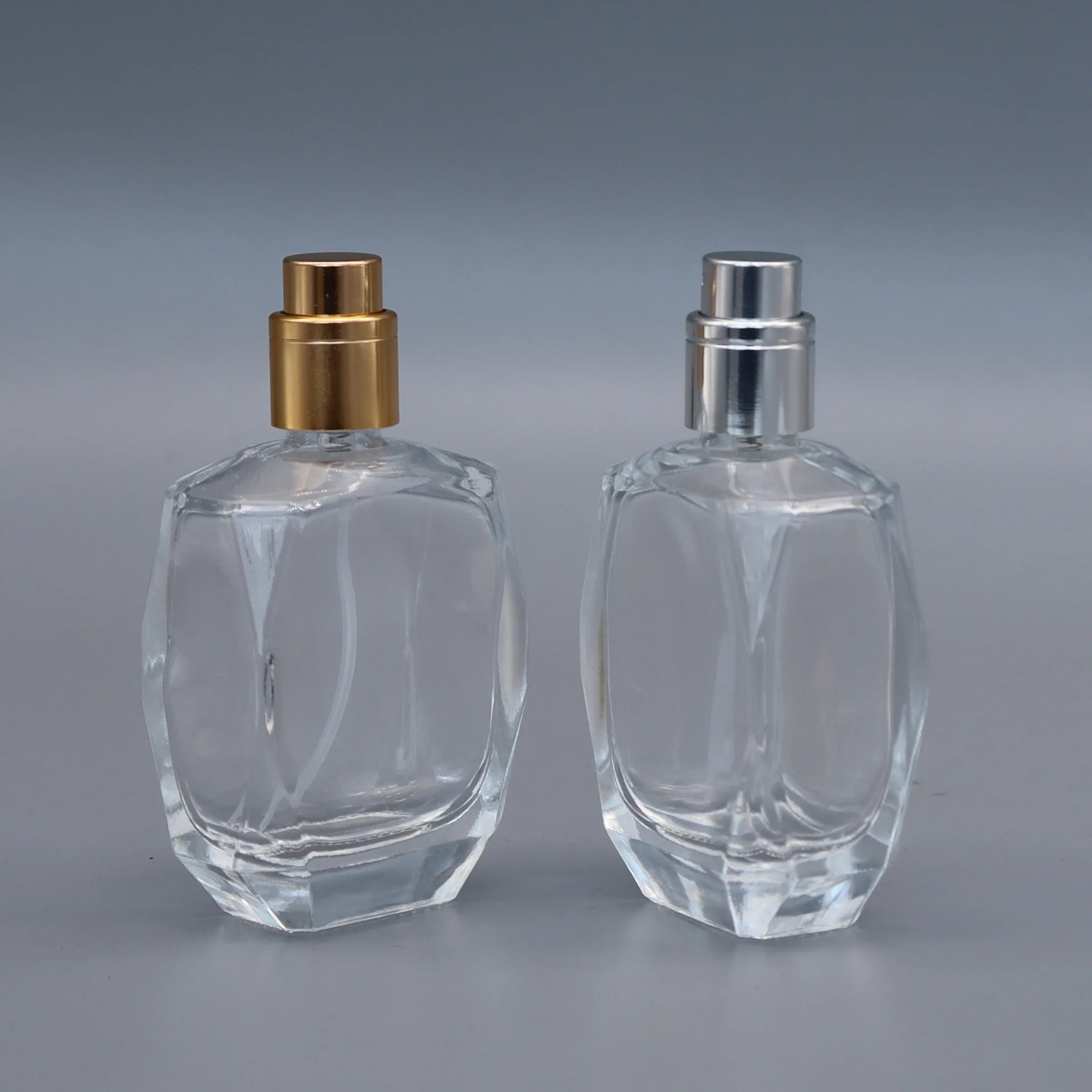 1pcs 30ml Spray Bottle Glass Advanced Perfume Empty Bottle Irregular Polyhedron Split  Bottle Portable Travel Refillable