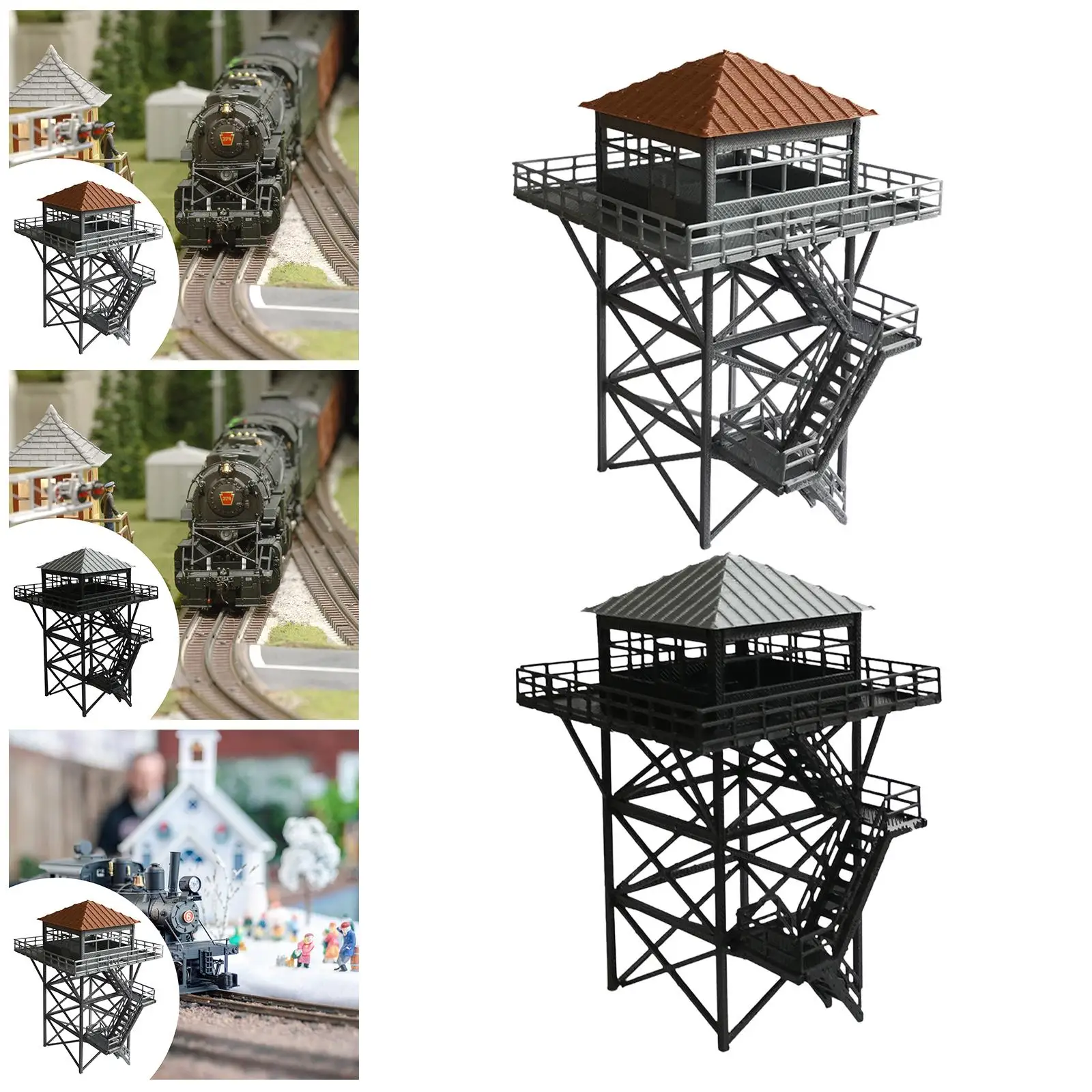 1/64 Lookout Tower Realistische Sammlung DIY Gebäude Eisenbahn Szene Zubehör Diorama