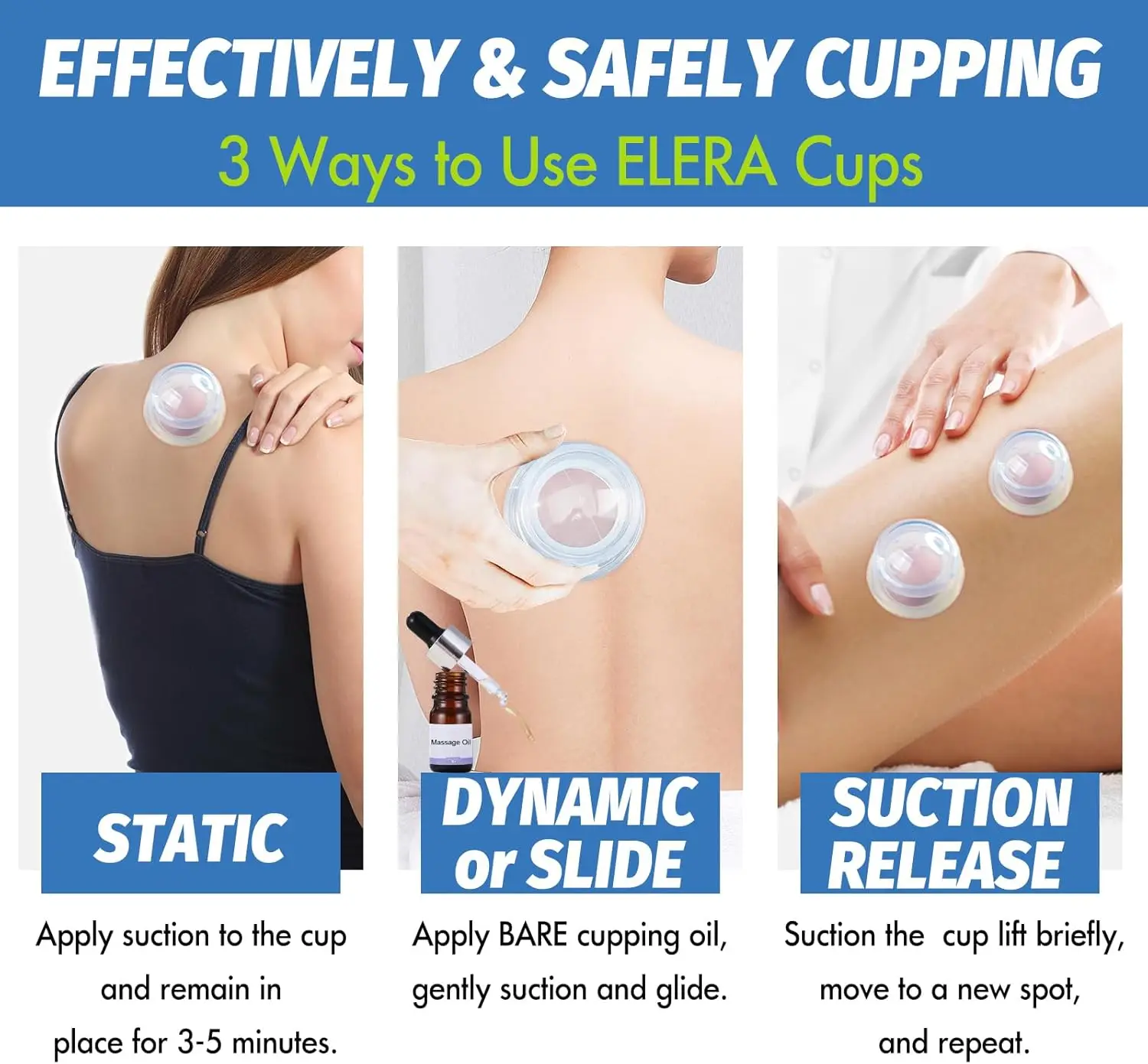 4PCS Silicone Cupping Treatment Kit Vacuum Suction Cup Treatment For Weight Loss Anti Fat Mass Weight Loss 4 Sizes Homeuse