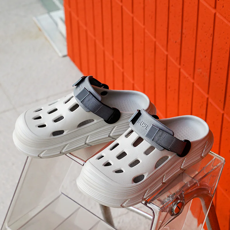 Men Anti-slip Garden Hole Shoes Male Soft Cozy Summer EVA Beach Sandals Boys House Home Indoor Outdoor Slippers Footwear