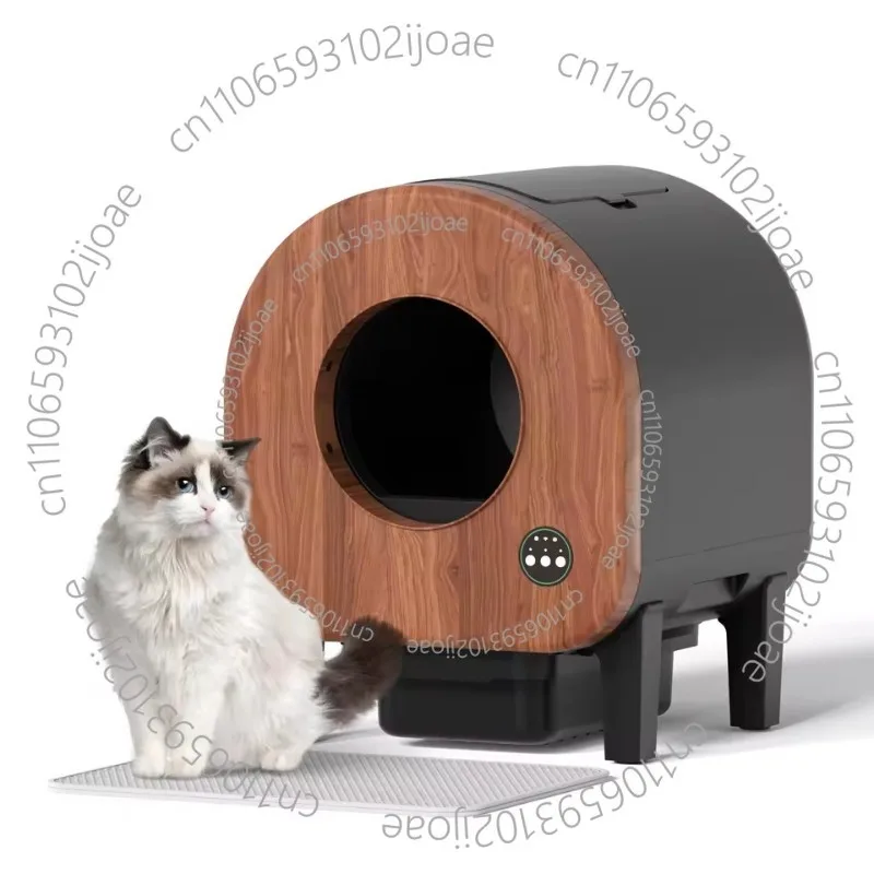 Intelligent Automatic Self-cleaning Pet Toilet Trash Can Easy Cleaning WiFi Application Control 75L Cat Interior