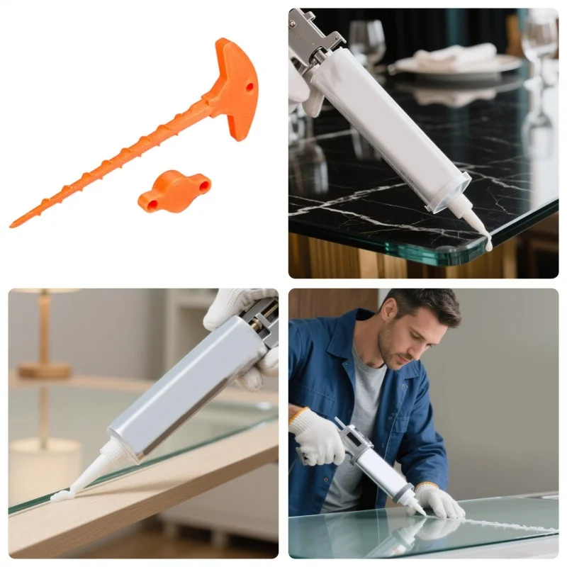 Multifunctional Sealant Nozzle Cleaner and Cap to Prevent Quick Drying of Core Pipes Standard Size for Glass Glue Handy DIY Tool image 6