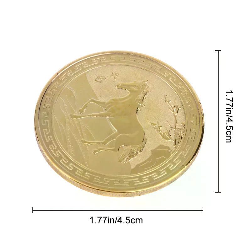 1 قطعة الصينية 2026 سنة الحصان عملات محظوظ الحيوان الحصان تحصيل عملات 45 مللي متر الحديد جمع السنة الجديدة تذكارية عملة #6