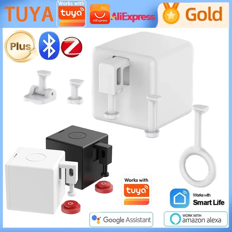 Tuya Finger Robot Zigbee/Bluetooth Fingerbot Plus CR2 battery version Robot Button Pusher Switch Bot Work With Smart Life App