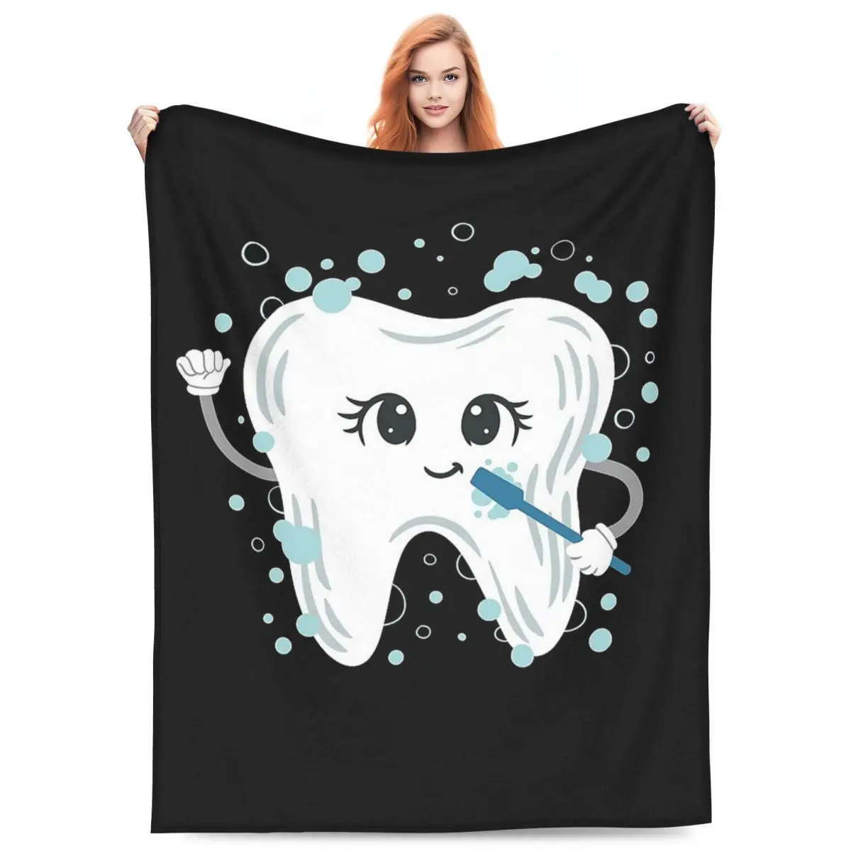 

Одеяла с зубами стоматолога, мягкое теплое фланелевое одеяло, покрывало для кровати, гостиной, пикника, путешествия, домашний диван