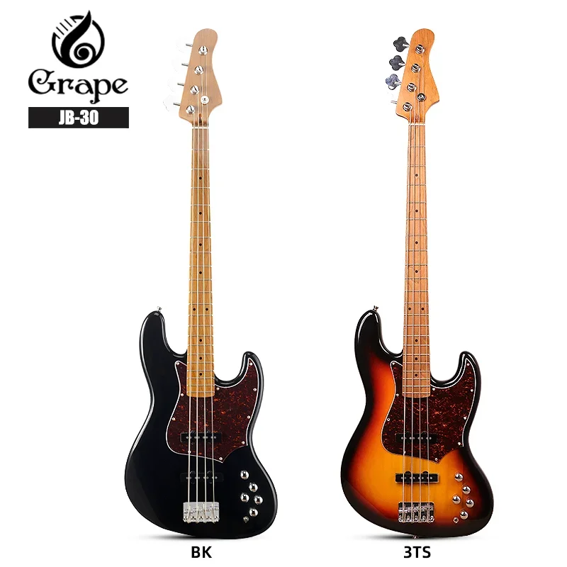 MaiyatangFactory Wholesale Price Electric Bass 4 Strings Guitar Medium Roasted Maple Electric Guitars For Sale Custom Bass Guita