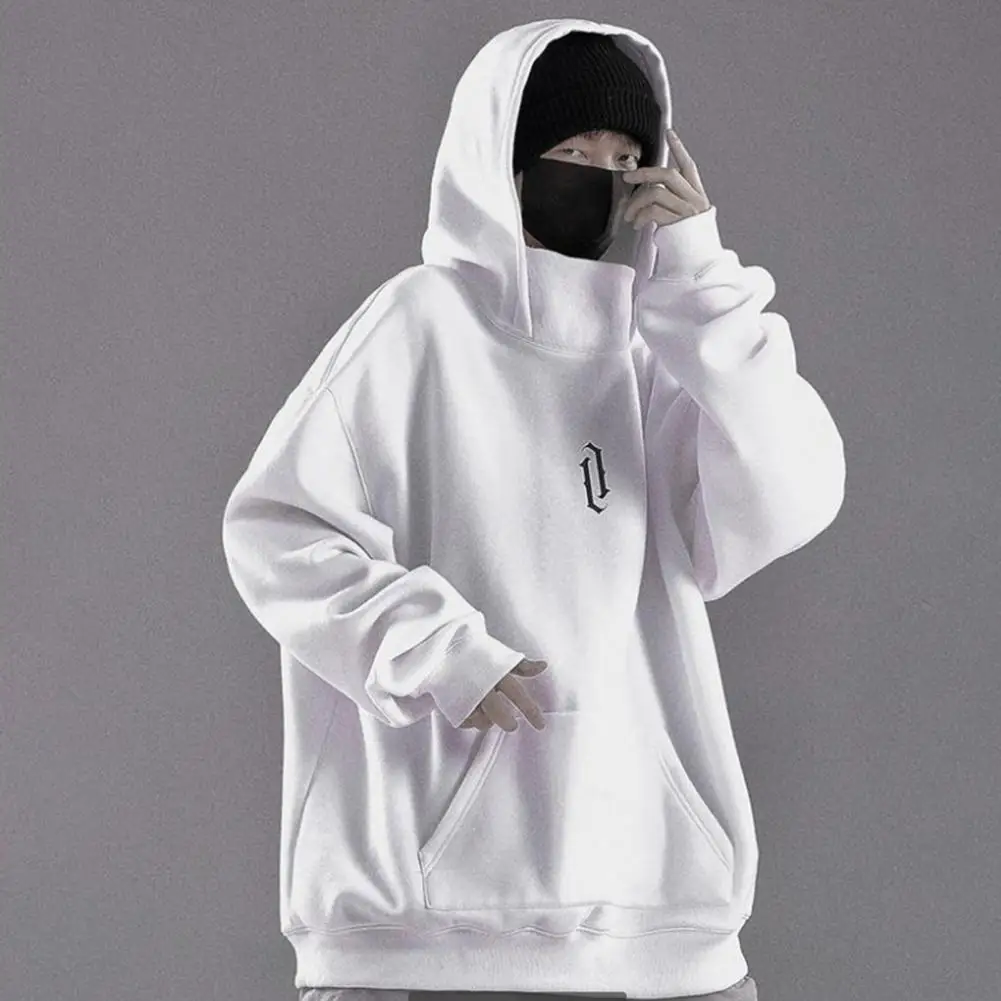 High Collar Men's Hoodie Casual Oversized Hoodies Sweatshirt Techwear Hip Hop Harajuku High Street skateboard Cloak Sweatshirt