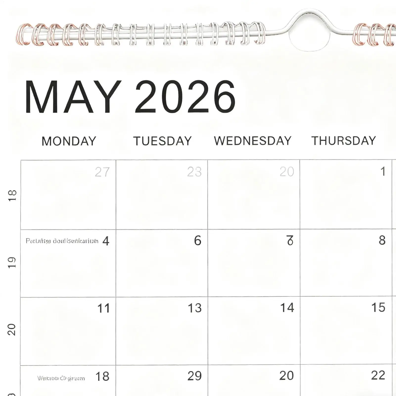 Calendar 2026 Hangable Monthly Planner Organizer Decor 2026 Wall Calendar For Home School Family Classroom Dorm Room