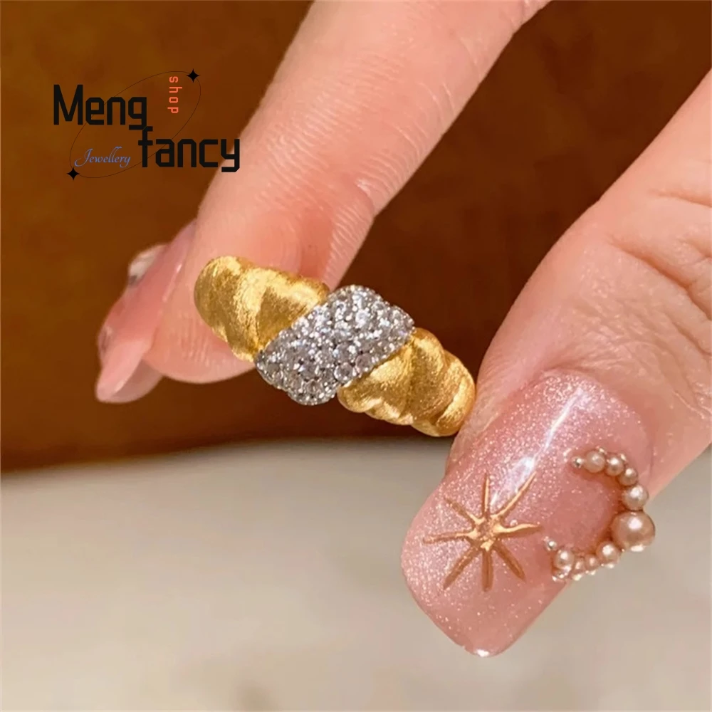

Retro Brushed Bread Ring Is Light Luxury, Versatile And Niche Luxury Quality Jewelry Fashion Exquisite Elegant Jewelry Luxury