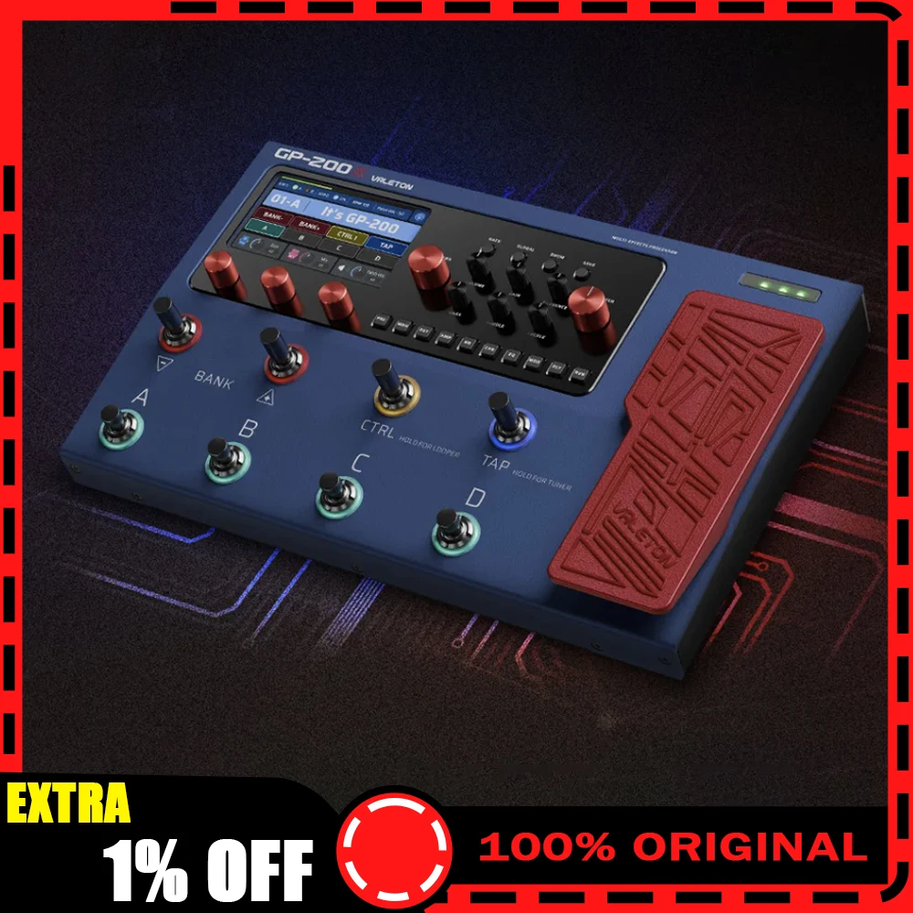 VALETON 10 años de aniversario GP-200X amplificador de bajo de guitarra modelado simulación IR multiefectos FX Loop Pedal de expresión MIDI regalos