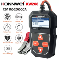 KONNWEI KW208 Car Battery Tester 12V 100 to 2000CCA Cranking Charging Circut Tester Battery Analyzer 12 Volts Battery Tools