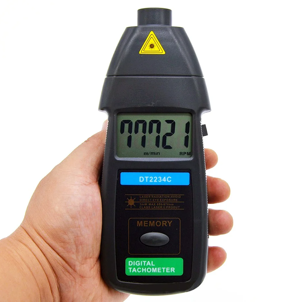 DT2234B DT2234C Laser Optical Non-Contact  Digital Tachometer Multifunctional Speed Measuring Instrument Digital Speedometer