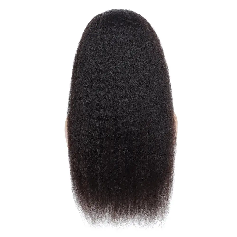 13x4 perucas de cabelo humano frontal do laço kinky em linha reta perucas do laço para as mulheres negras hd peruca dianteira do laço transparente brasileira pré arrancado