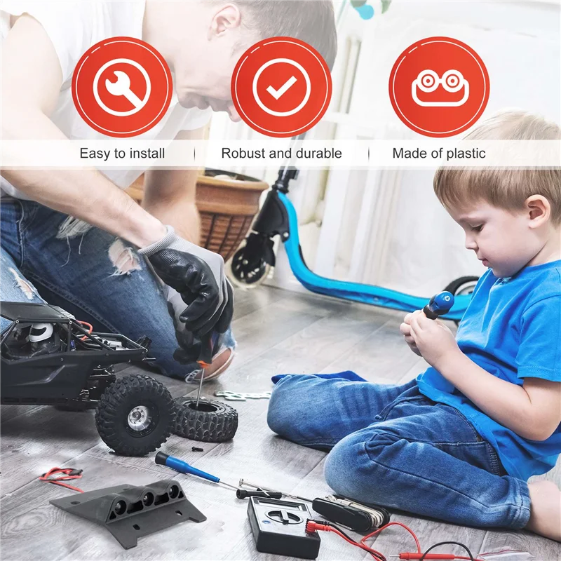 ABUM-Plastic Roof Plate Trim With LED Light Set Fit For 1/5 HPI ROFUN ROVAN KM BAJA 5B 5T 5SC RC CAR PARTS