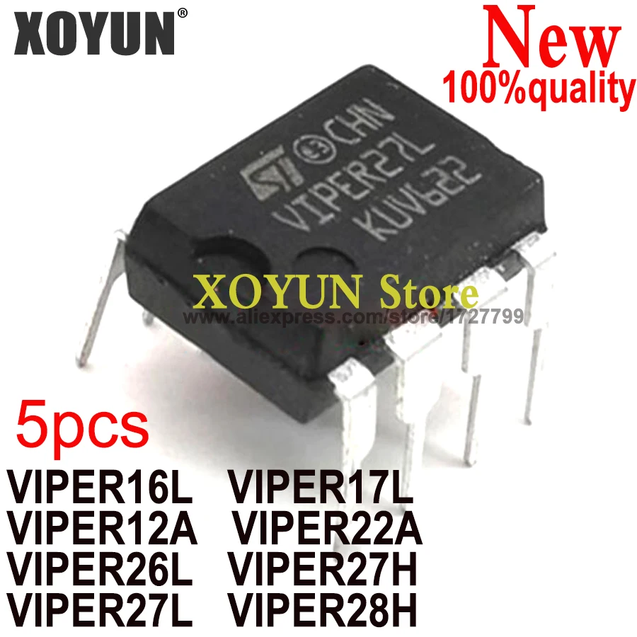 

(5 шт.) 100% Новинка VIPER12A VIPER27H VIPER22A VIPER28H VIPER16L VIPER17L VIPER26L VIPER27L DIP-7 DIP-8