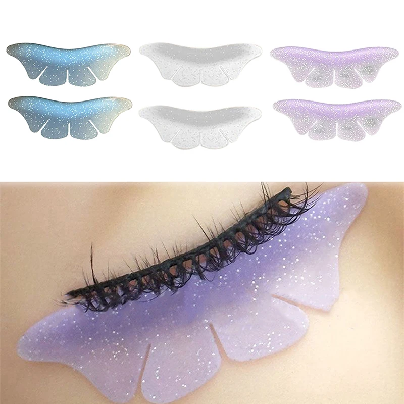 Glitter Butterfly Lash Lift Shields Silicone Eyelash Perm Pads Lash Lifting Rods 3D Eyelash Curler Accessories Applicator Tool