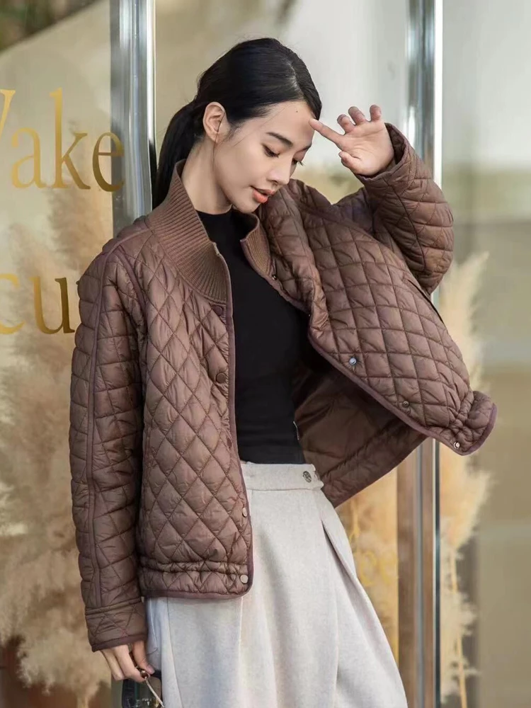 Korean Women Knit patchwork down jacket Oversized Batwing sleeve puffer coat Warm Turtleneck outwear 2024 Fall winter 3O277