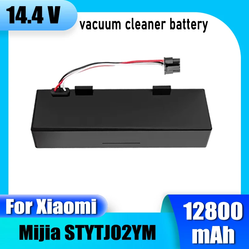 14.4V 12800mAh, For XIAOMI STYTJ02YM Mop Pro Yunmi VRVCLMB21B Robot Vacuum Cleaner Battery Replacement