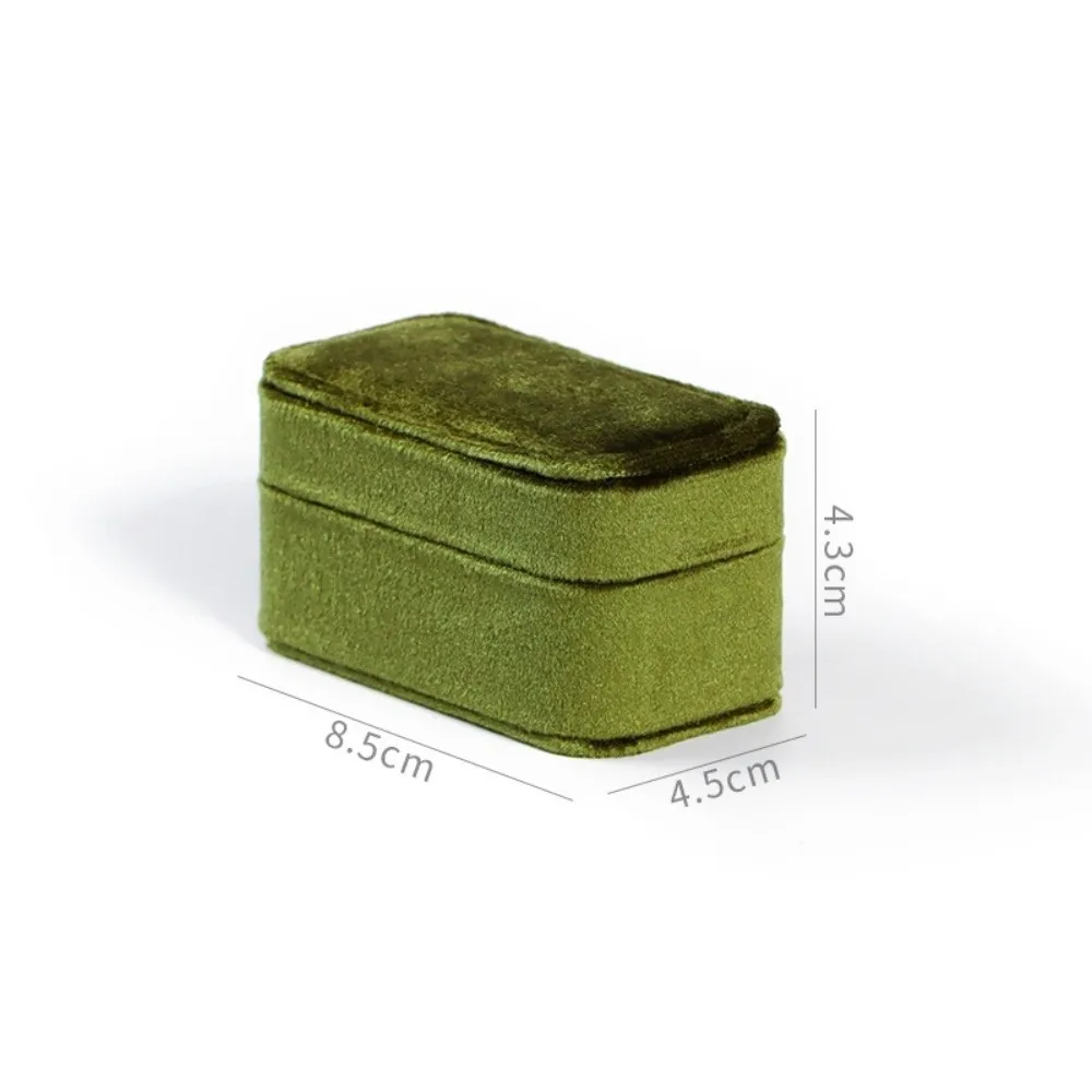 

Fashion High-end Jewelry Box Elegant Velvet Ring Earring Storage Box Mini Jewel Case