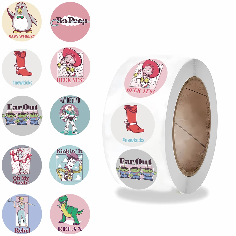 500PCS Cartoon Disney Toy Story Roll Sticker Nostalgie Motorfiets Koffie Landschapsarchitectuur Personaliseer Telefoon Koffer Auto Sticker ﻿