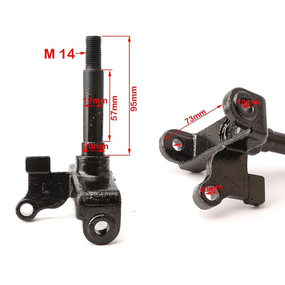 17mm Steering Strut Knuckle Spindle Kit For Drum Brake Hub 50cc-250cc 500w 800w Electric ATV Go Kart Buggy UTV Quad Bike Parts