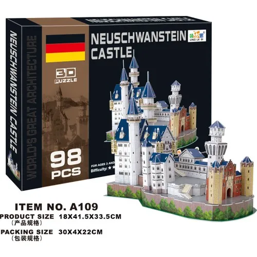 Cc Toy 3D Puzzle Neuschwanstein Castle - 98 Piece