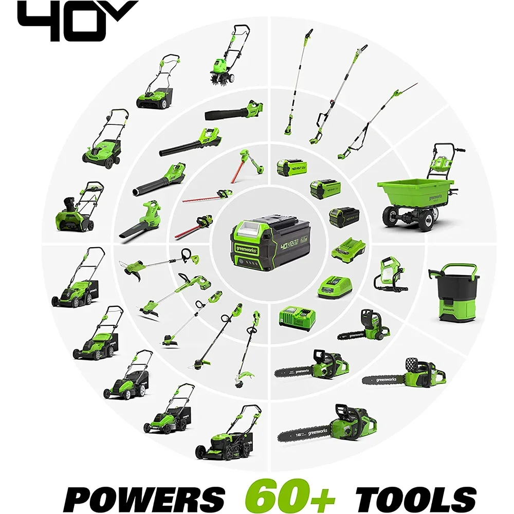 Greenworks 40V Battery Original Replacement Lithium Battery Universal for Greenworks 40V Garden Tools Model 29472 for 60 Product