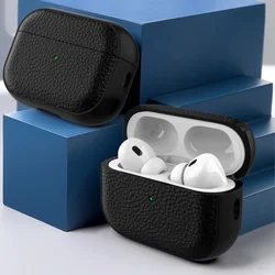 Funda con patrón Lychee para AirPods Pro 2, funda para Airpods Pro, accesorios para auriculares Bluetooth de Apple, máquina protectora 3, 2, 1