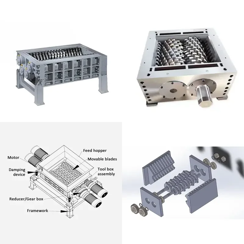 Custom Drawing Services Two Shaft Shredder Chamber Plastic Shredder Box for Double Shaft Shredder Chamber Box Knife Blade