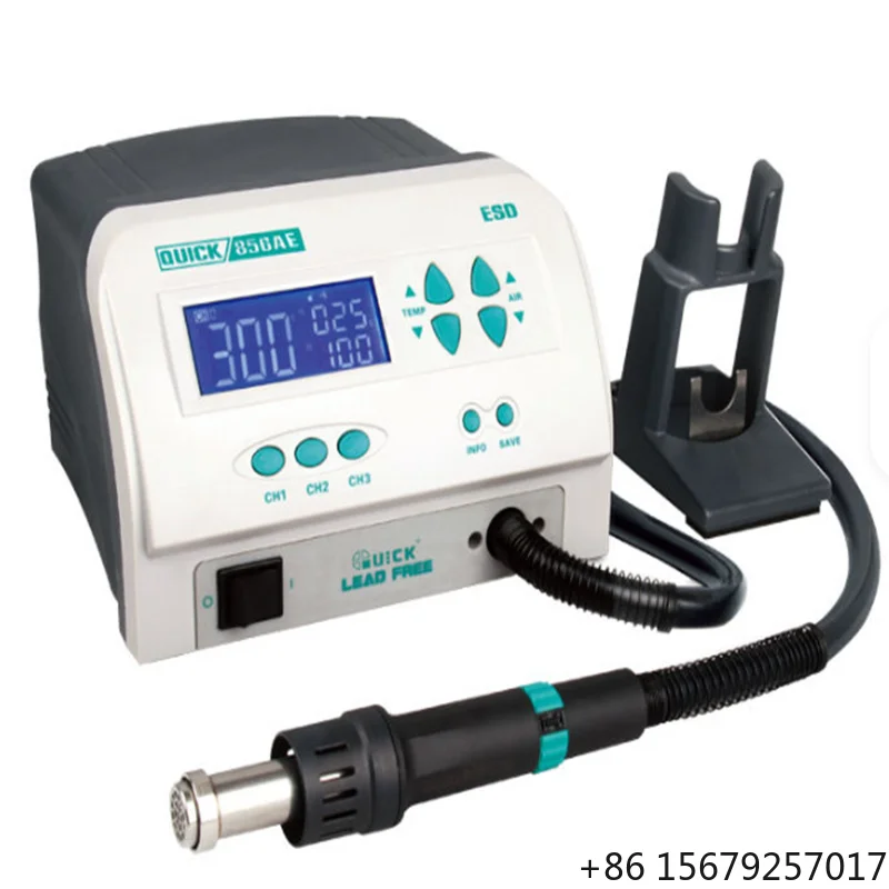 1300W Powerful Mobile Repair Soldering Station 856AE Hot Air Gun with Large Airflow SMD Vacuum Fast 110V/220V AC 100-500